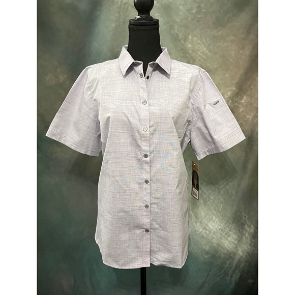 Chef Works Urban Collection Button Down Short Sleeve Shirt Women's Large - Picture 1 of 7